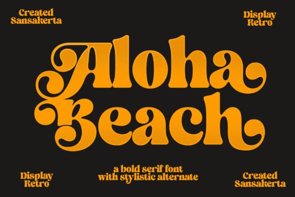 Aloha Beach: Your Retro Groovy Display Font