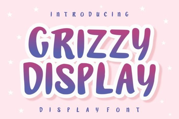 Grizzy Display: A Friendly Font for Relaxed Design Projects