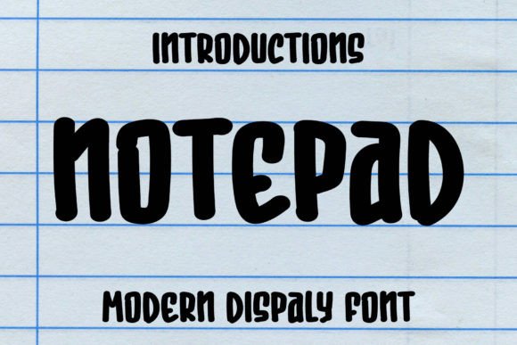 Notepad: A Playful Display Font for Creative Projects