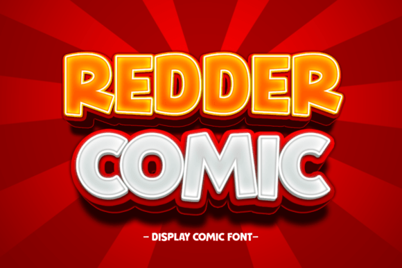 Redder Comic: A Playful Display Font for Vibrant Designs