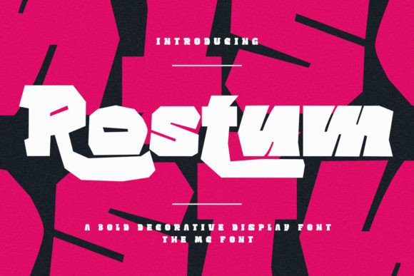 Rostum Bold Decorative Display Font for Impactful Design