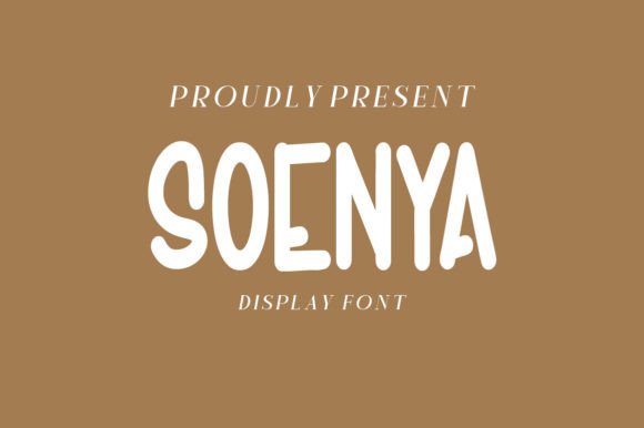 Soenya: A Handwritten Display Font for Modern Brands